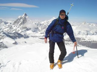 Quota 4.165. Alle mie spalle il Cervino in tutto il suo splendore