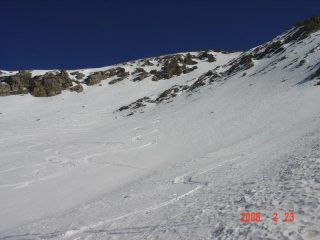 Canale ovest dalla vetta della Cime della Charvie