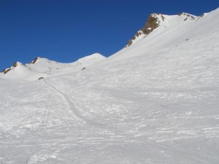 Pendii superiori in vista della cima