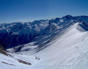 Pendio di salita dal colle