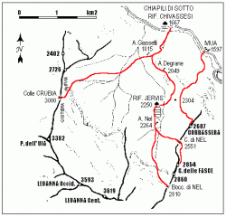 mappa itinerario