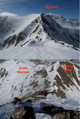 La cresta verso la vetta A/R