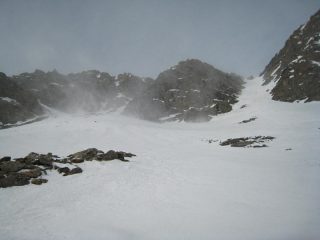 Vento al colle del lupo con a destra la Cima del lupo