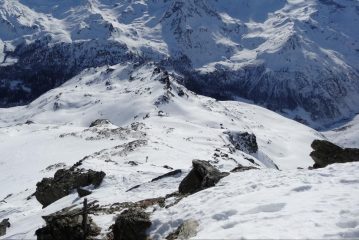Rocce scoperte per il vento in quota