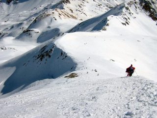 dalla cima verso il colle