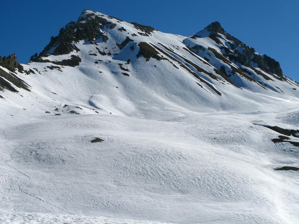 il Becco Grande (anticima) osservato dal Colletto della Meja (2-3-2008)