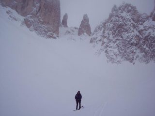 discesa dalla forcella del nevaio