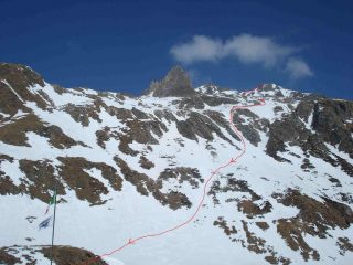 L'itinerario di discesa sul Vannino