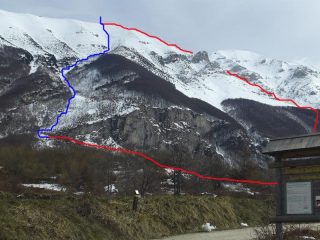 panoramica sulla salita e discesa