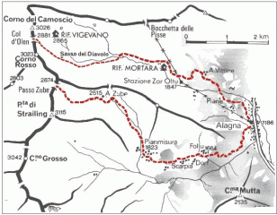 mappa itinerario