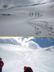 pendio di salita e di discesa