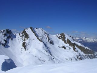 Sulla cima della Rosetta guardando il pizzo dei Galli e l'Olano