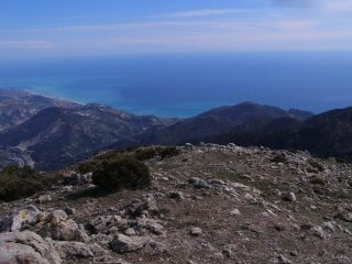 Il Mar Tirreno dalla cima