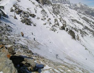 Pendio discesa dalla cima