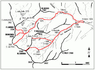 mappa itinerario