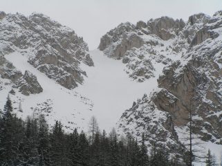 Il canalone di discesa