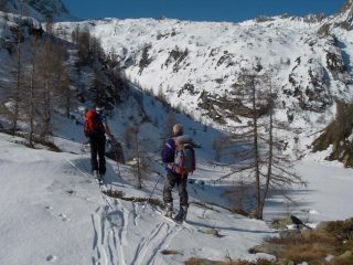 arrivando al lago Ciampas