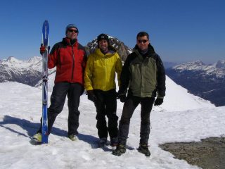 Con i soci Marco e Matteo in cima