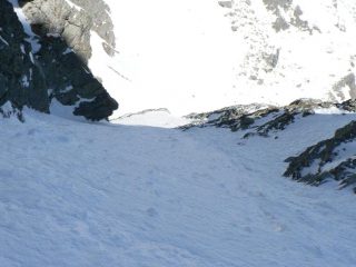 tratto finale sopra rampa ripida del traverso