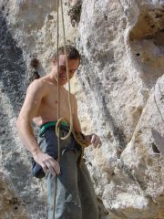 stefano in partenza, qualche problema di nodi...