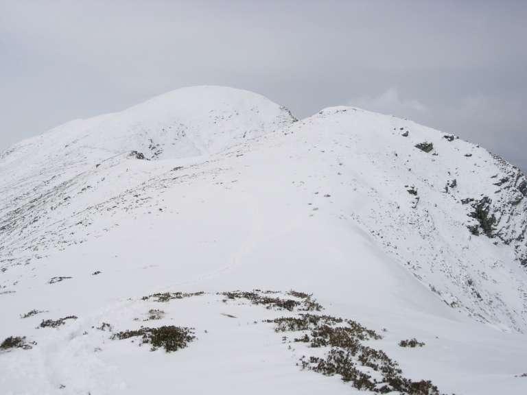 La cima vista dallo spallone di quota 1900