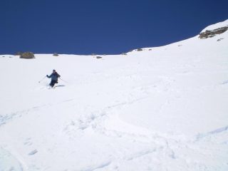 In discesa dalla punta