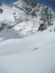 in discesa a quota 3200 m circa