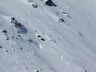 gli scialpinisti e la valanga
