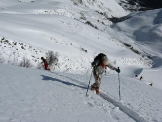 In salita