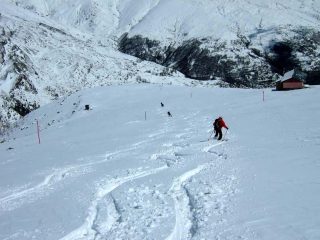 nella parte finale della discesa