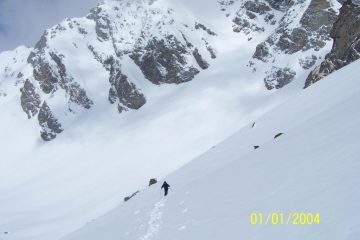 Enrico in salita prima dello Scavarda