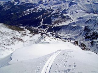 Vista della dorsale di salita e discesa