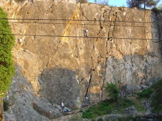 la falesia dalla strada