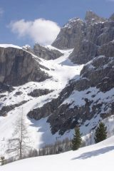 il canale che sale al mulaz visto da baita segantini