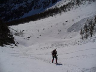 Francesca in salita sotto un sole cocente