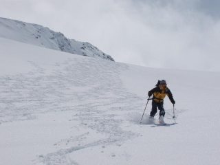 Babi in azione sulla polvere del ghiacciaio