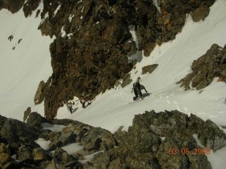 Ultimo tratto del Canalino che adduce al Colle della Maledia