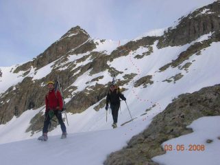 La discesa dal Colle Clapier durante la salita al Monte Clapier