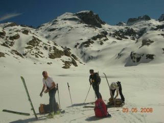 Vista dei pendii di discesa del Monte Clapier dal Lac del Fous