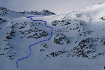 muro centrale e traccia discesa