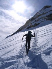 in salita sulla pala finale