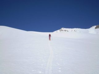 Un momento della salita