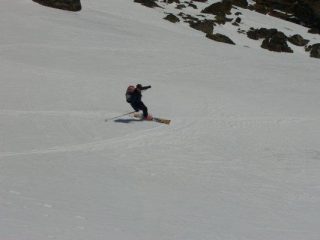 Alberto in azione sul firn