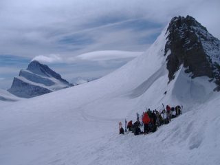 dalla Fieschersattel si vede il Finsteraarhorn