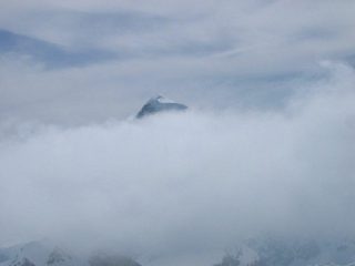 Il Breitorn tra le nuvole...
