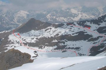 I tracciati del falinere visti dalla cresta