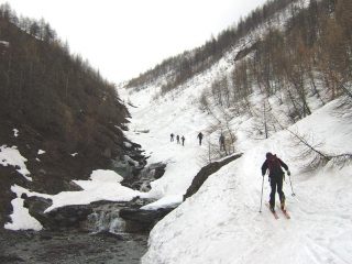 le condizioni della neve alla partenza