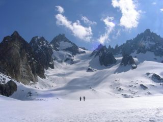 itinerario dal ghiacciaio sottostante