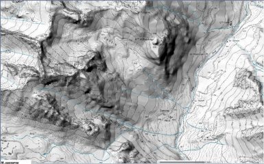 mappa al 15.000 della parte alta della gitadettaglia