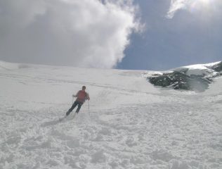 Discesa, sotto la seraccata